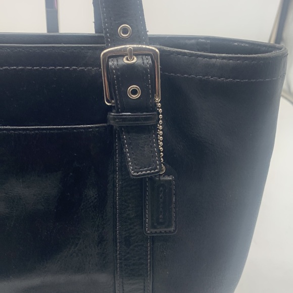 Coach Bags Coach Hampton Vintage Black Leather Small Tote Shoulder